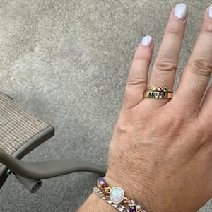 Customer photo review of Marquise Shaped Birthstone Necklace
