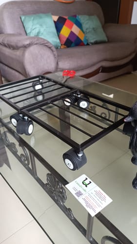 Customer photo review of United Crafts Rozy Wheel Pot Stands for Planters