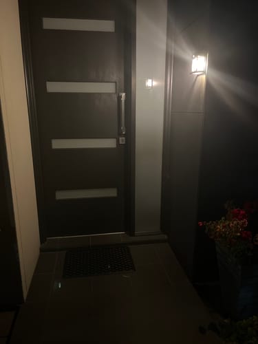 Customer photo review of GardenBrite™ Solar Outdoor Wall Lantern