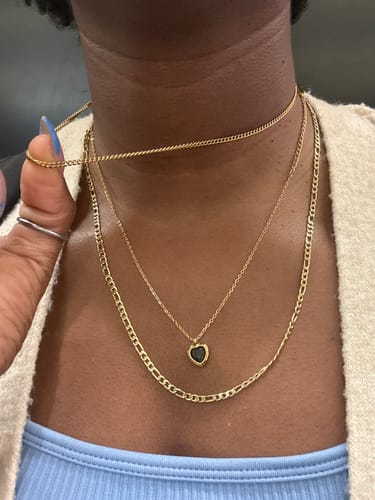 Customer photo review of Dainty Cuban Chain Necklace