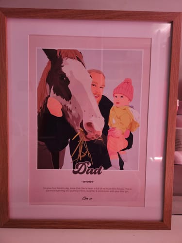 Customer photo review of Personalised Dad Poster