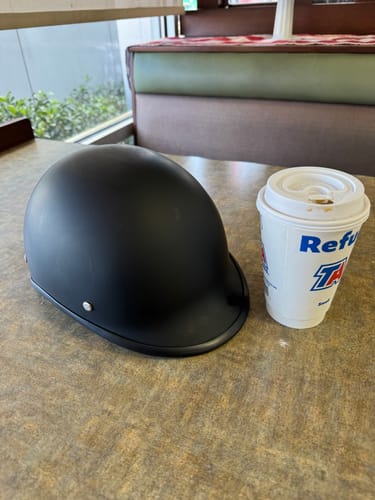 Customer photo review of Low Profile Reversible DOT Polo Helmet / Matte Black