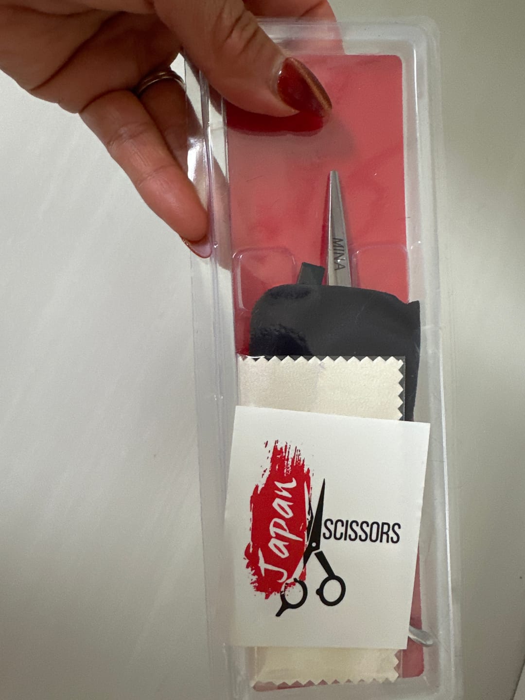 Customer photo review of Mina Umi Haircutting Shears