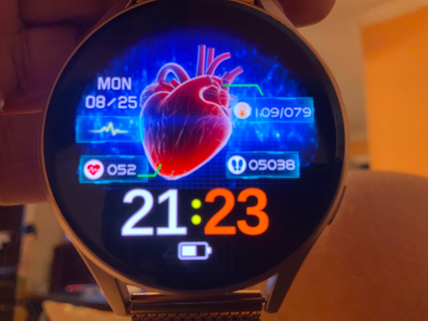 Customer photo review of Bearscome P03 ECG/EKG Blood glucose Blood pressure Blood oxygen Uric acid Monitoring Smartwatch