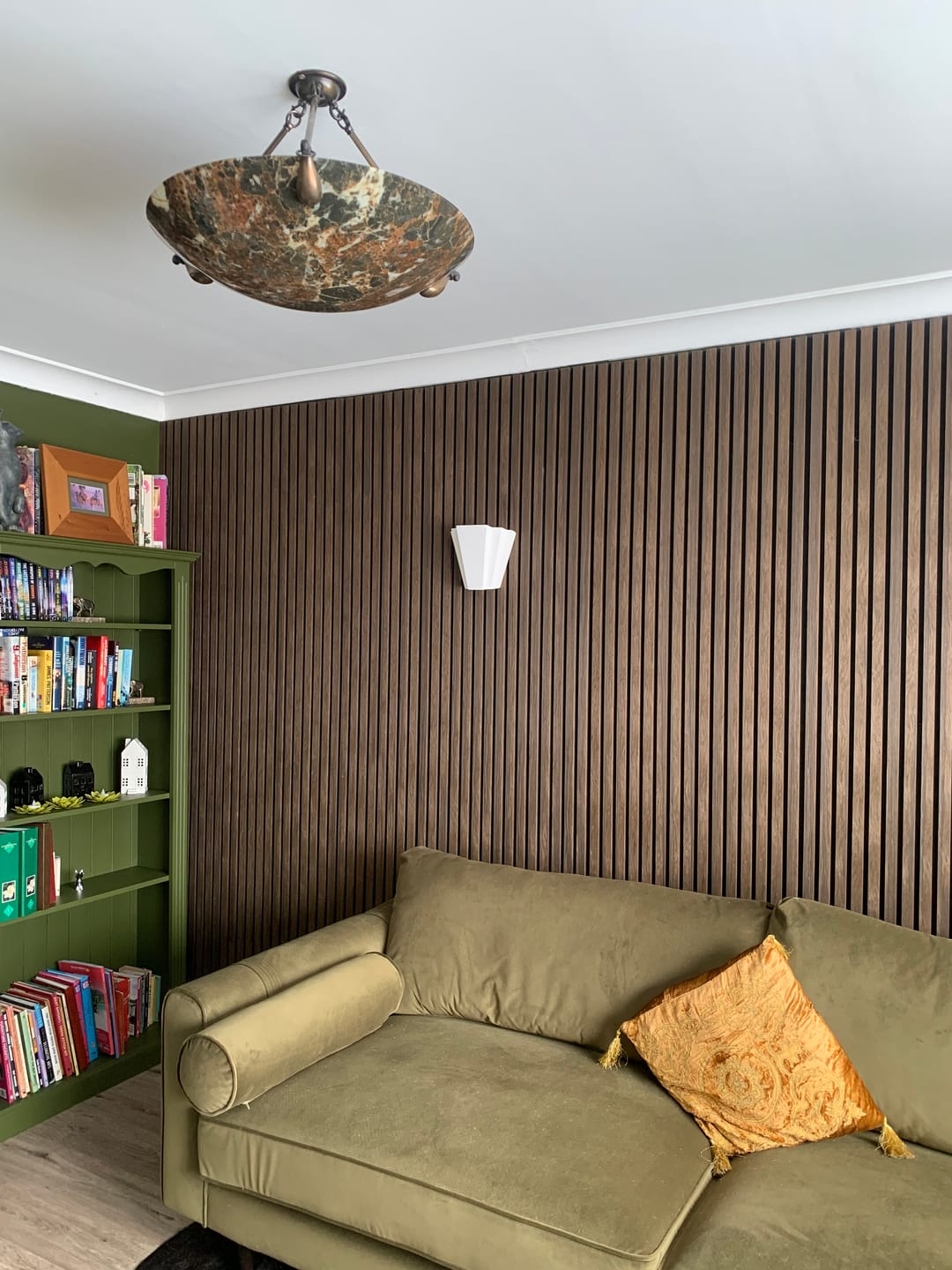 Customer photo review of Wooden Wall Panel | Smoked Oak | Premium 3-sided Wood Veneer