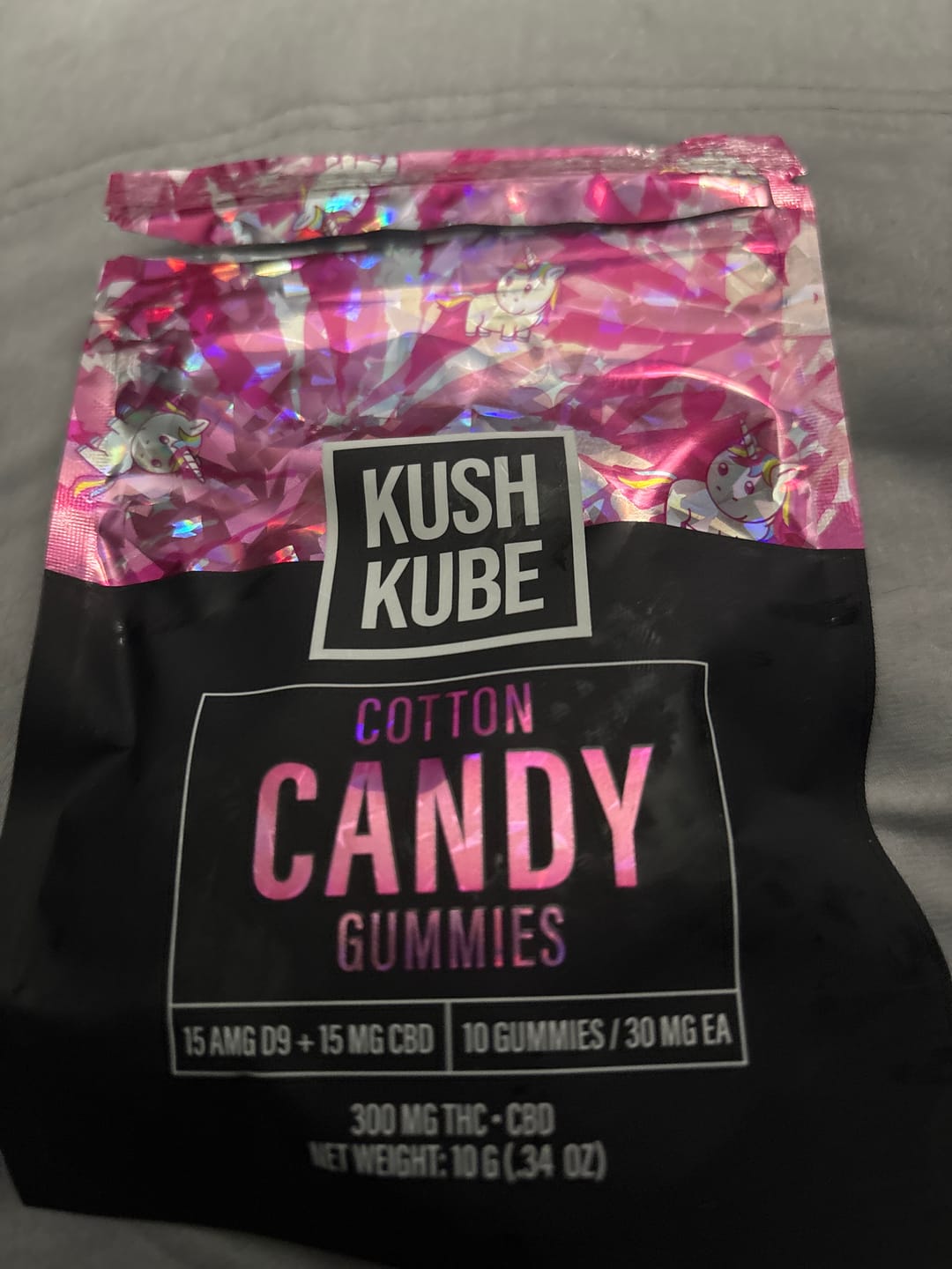 Customer photo review of Cotton Candy Kush Kube® - 15mg THC