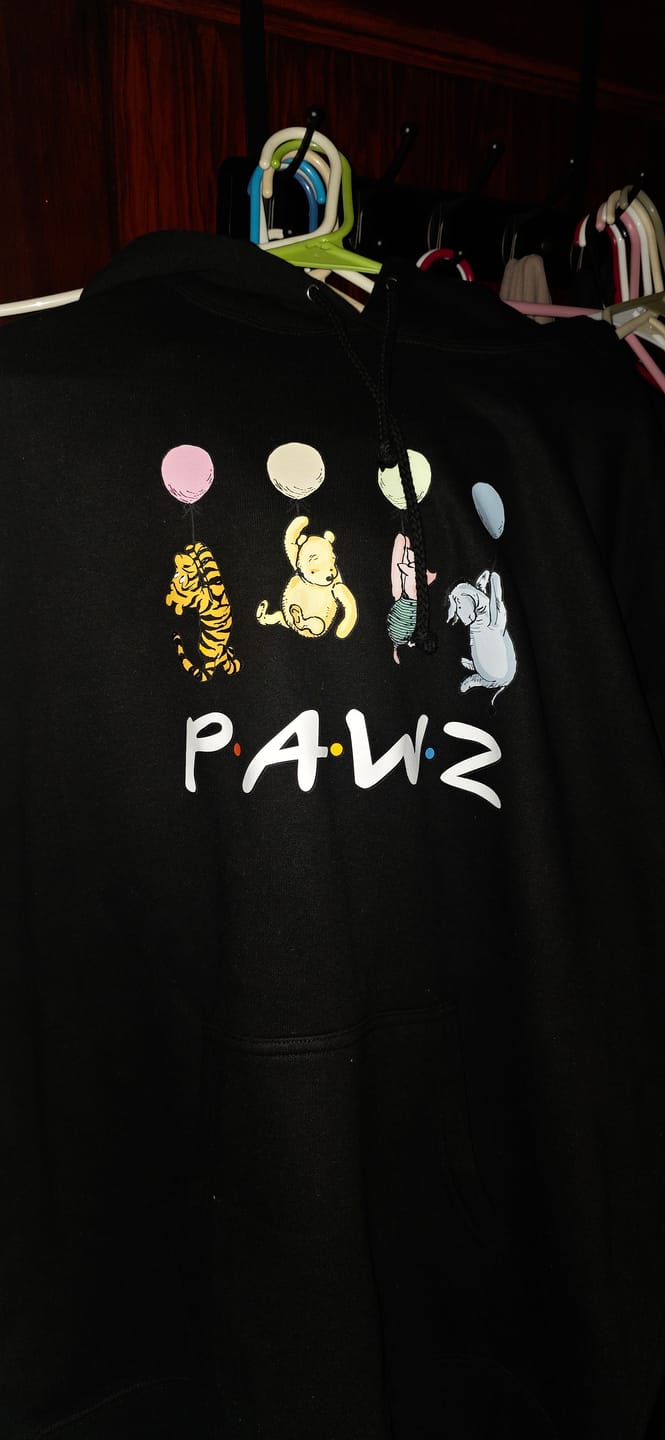 Customer photo review of Best Friends - Black (Front Print) (Adult Hoodie) Limited Edition
