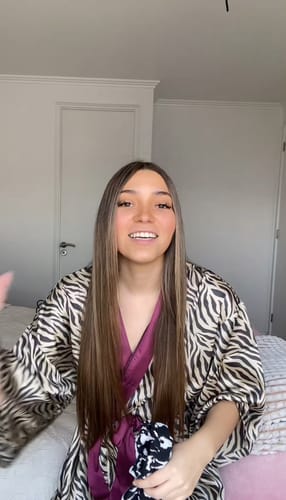 Reseña con foto de un cliente sobre Bata Satinada Cebra Dreamy
