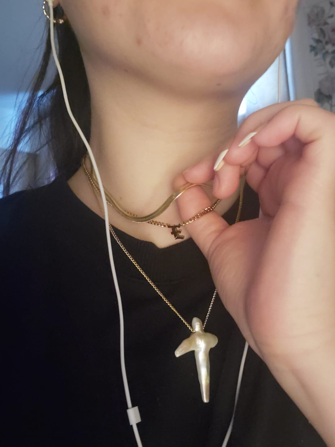 Customer photo review of Herringbone Necklace