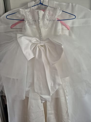 Customer photo review of Baptism Dresses Baby Girl Lace Cozy Princess Dress Toddler White Flower Girl Birthday Party Dress