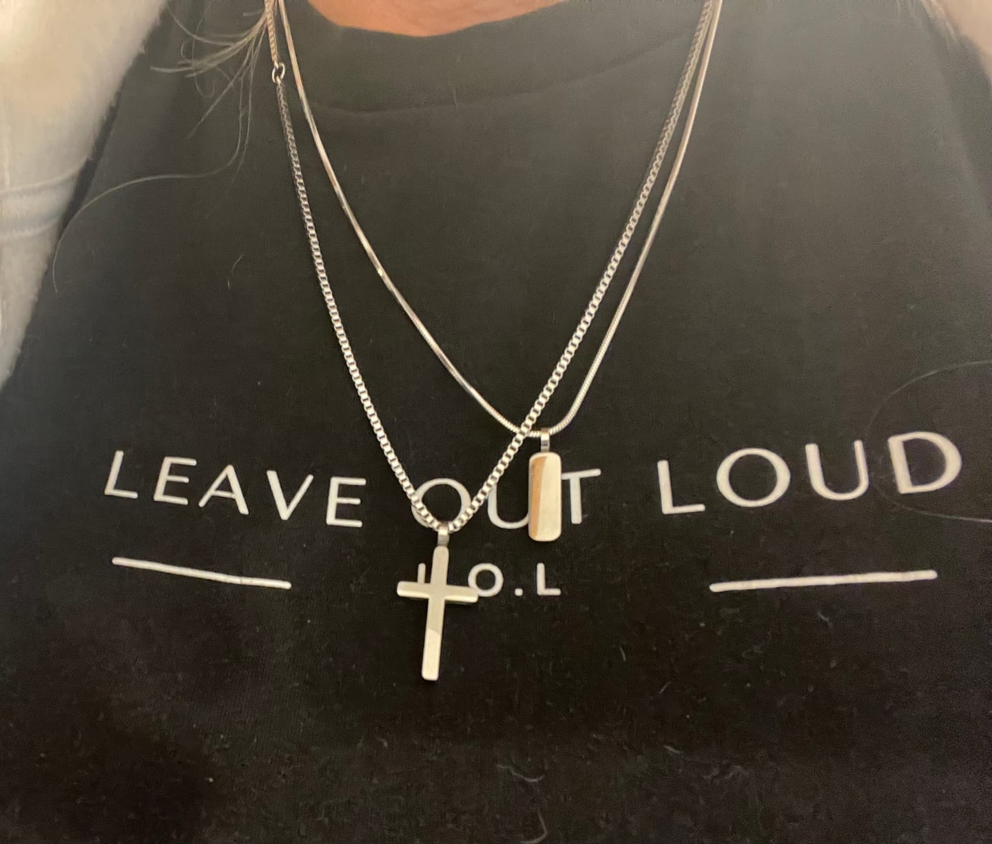 Customer photo review of Minimal Pendant & Box Chain