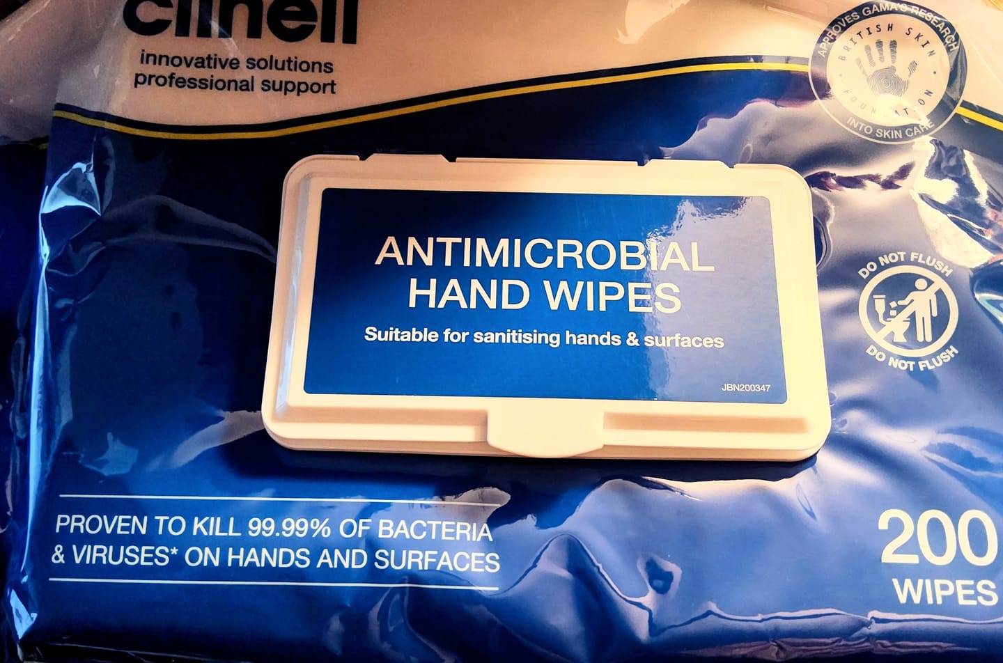 Customer photo review of Clinell Antibacterial Hand Wipes Pack of 200