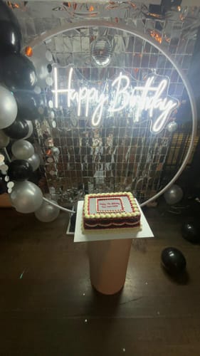 Customer photo review of classic sheet cake