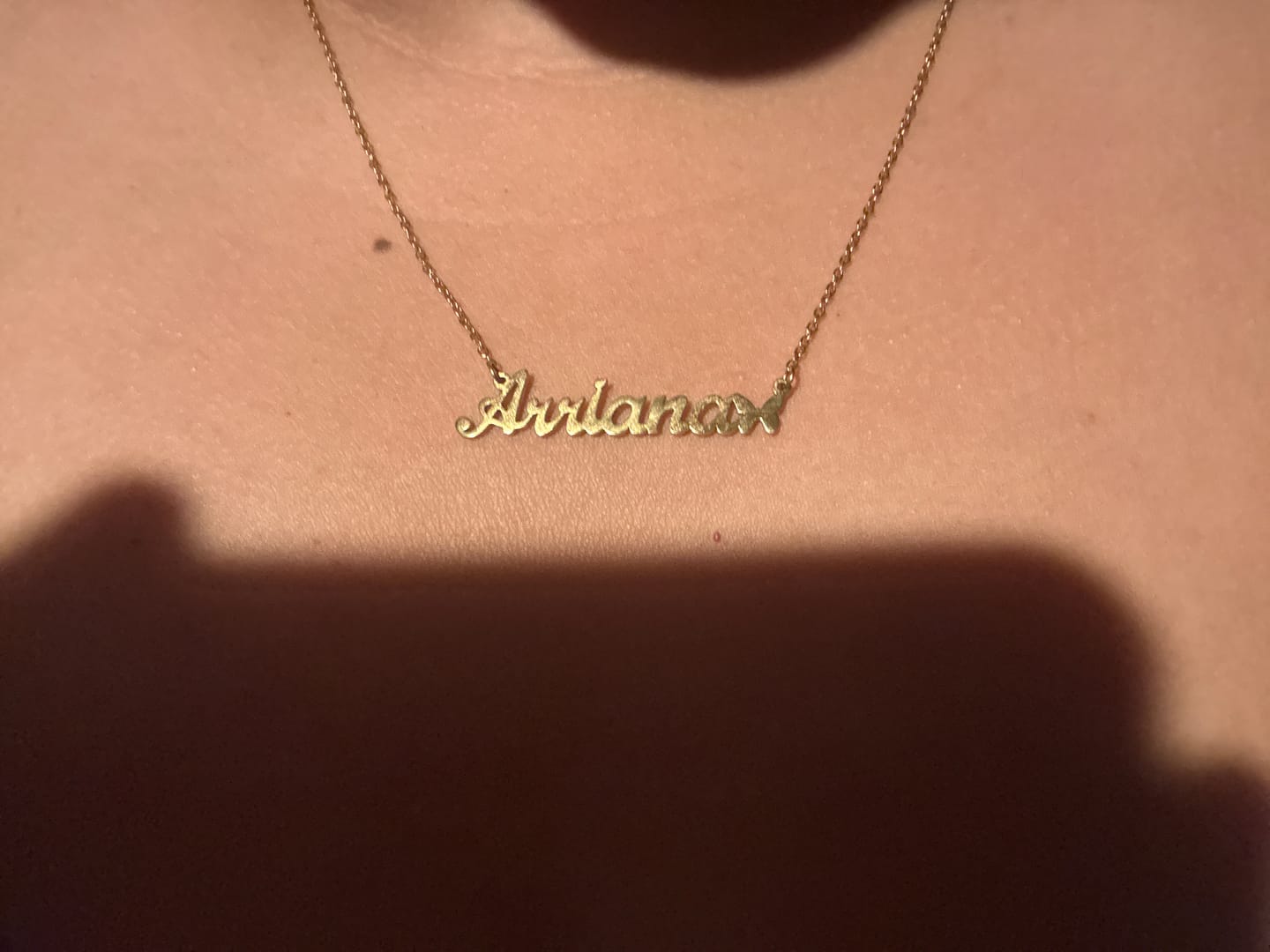Customer photo review of Butterfly Name Necklace