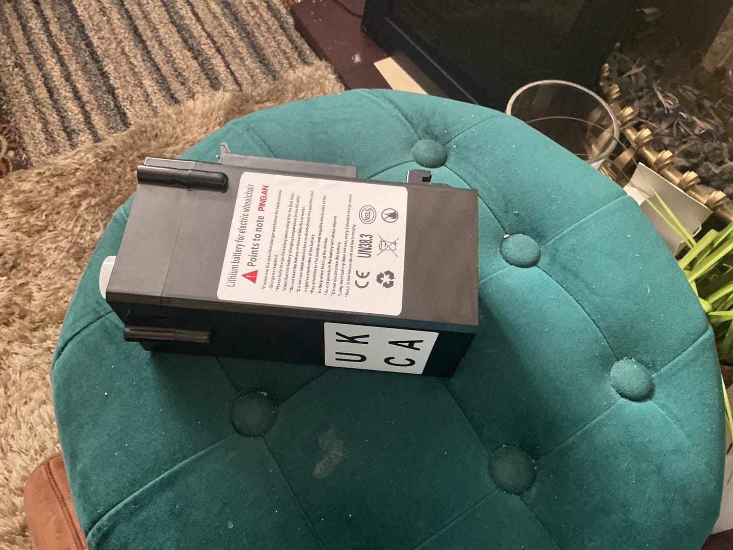 Customer photo review of 24V 12Ah Lithium-ion Battery for V2 Freedom Pro and Elite Powerchair