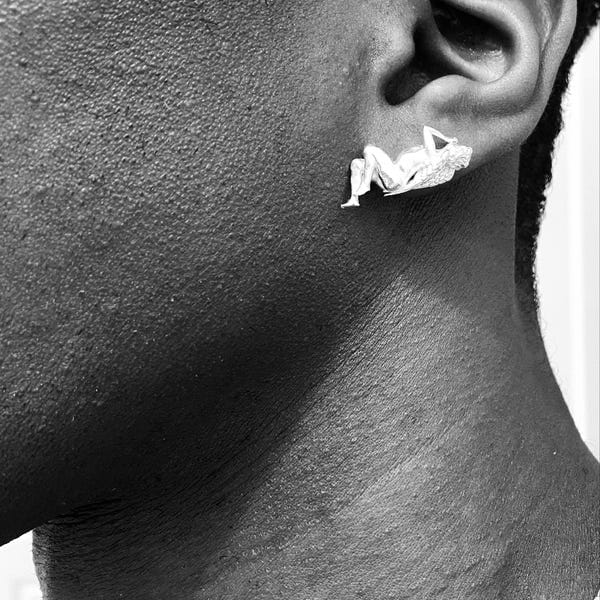 Customer photo review of Angel and Devil Whispering Earrings
