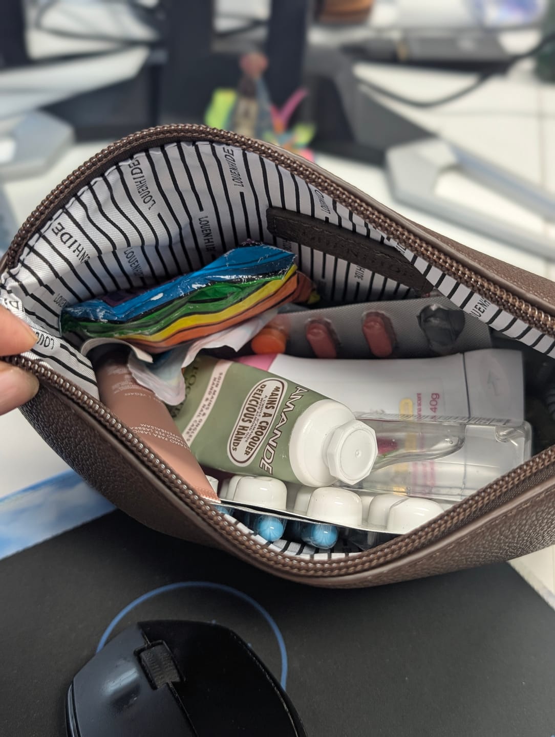 Customer photo review of The Everyday Pouch - Chocolate