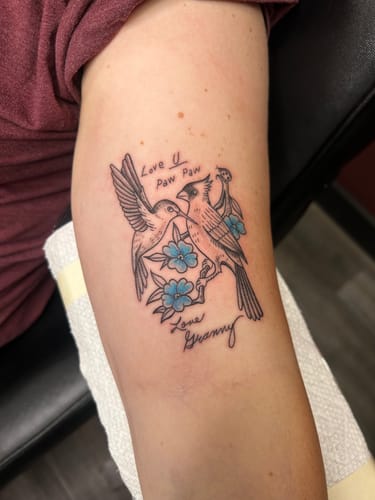 Customer photo review of Painless Tattoo Numbing Cream