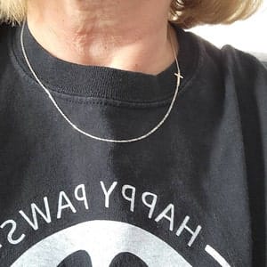Customer photo review of Marquise Shaped Birthstone Necklace