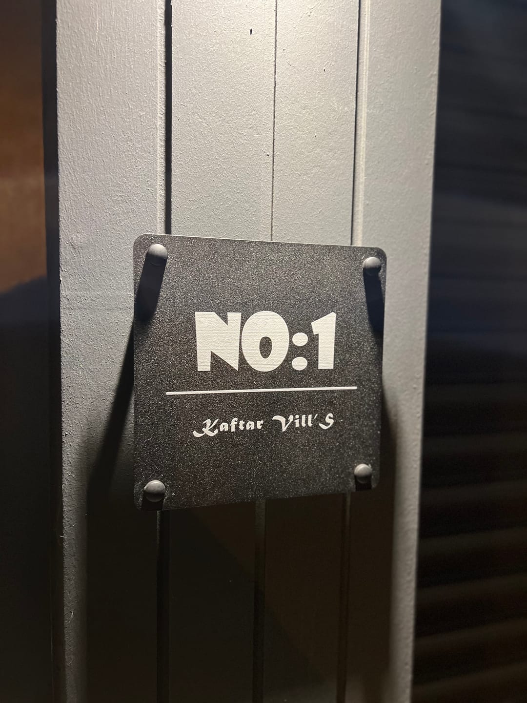 Customer photo review of Kapı Numarası ve Aile İsmi Yazılı Metal Tabela