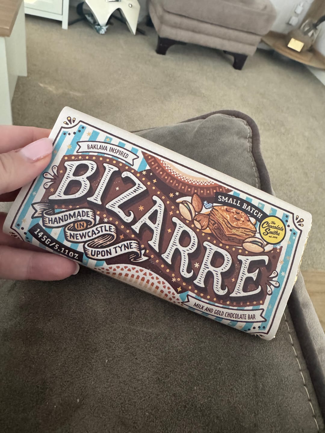 Customer photo review of Baklava Inspired What D' Yee Want Wednesday Chocolate Bar 145g