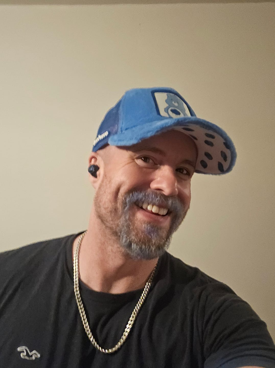 Customer photo review of OVERLORD X Care Bears:  Grumpy Bear Trucker Cap