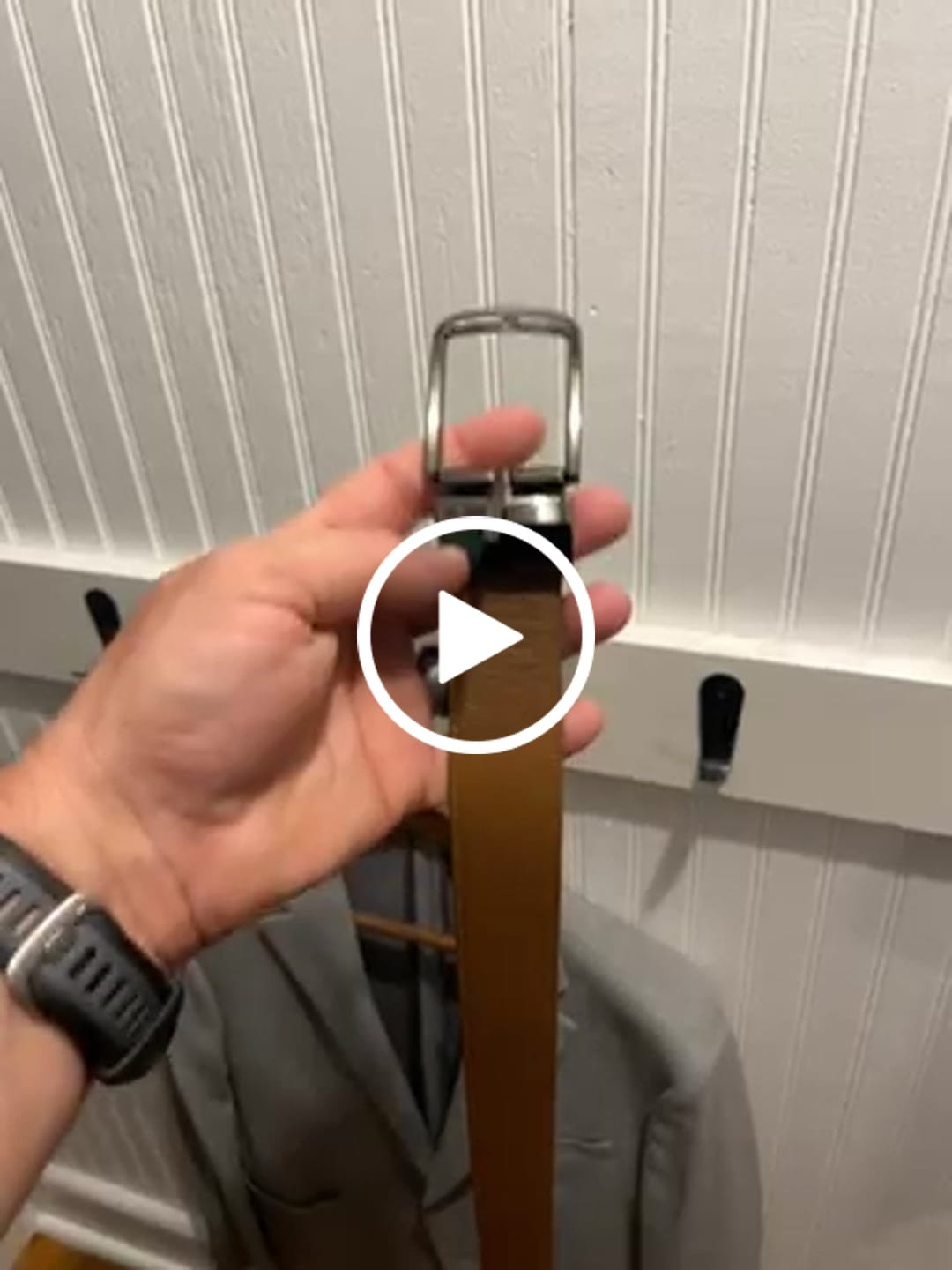 Customer video review of The Harvey Dent Belt - Reversible Stitched Full-Grain Pebbled Leather Belt