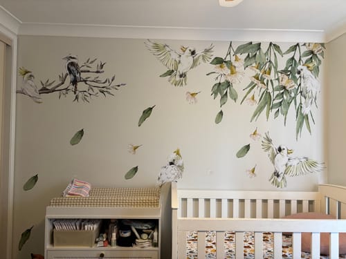 Customer photo review of Flowering Gum Tree Wall Decal Set (Gold)