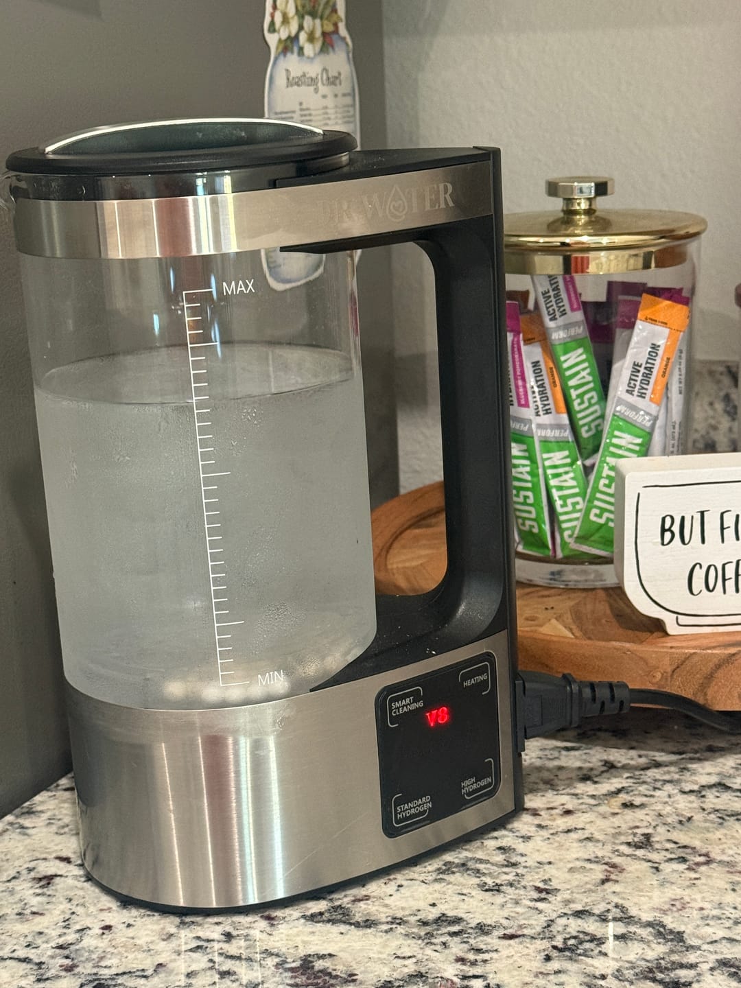 Customer photo review of HydroPitcher 68oz – Glass Hydrogen Pitcher with Chlorine Removal