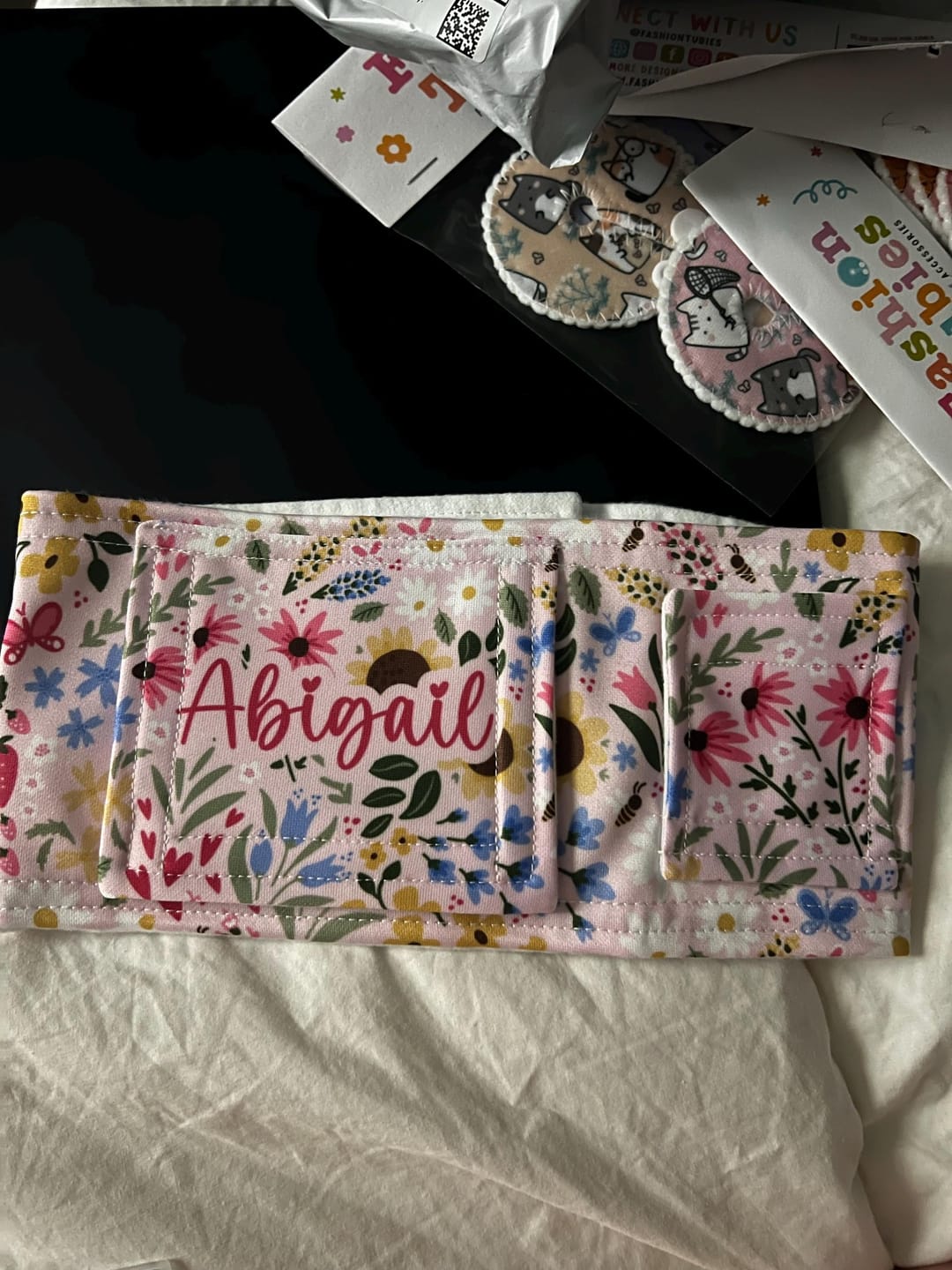Customer photo review of Floral  Feeding Tube Belt