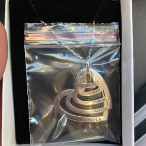 Customer photo review of Sideways Cross Necklace For Women