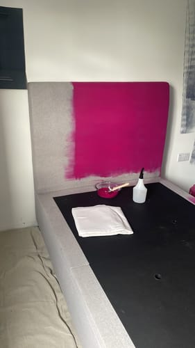 Customer photo review of Fabric Paint -- Raspberry