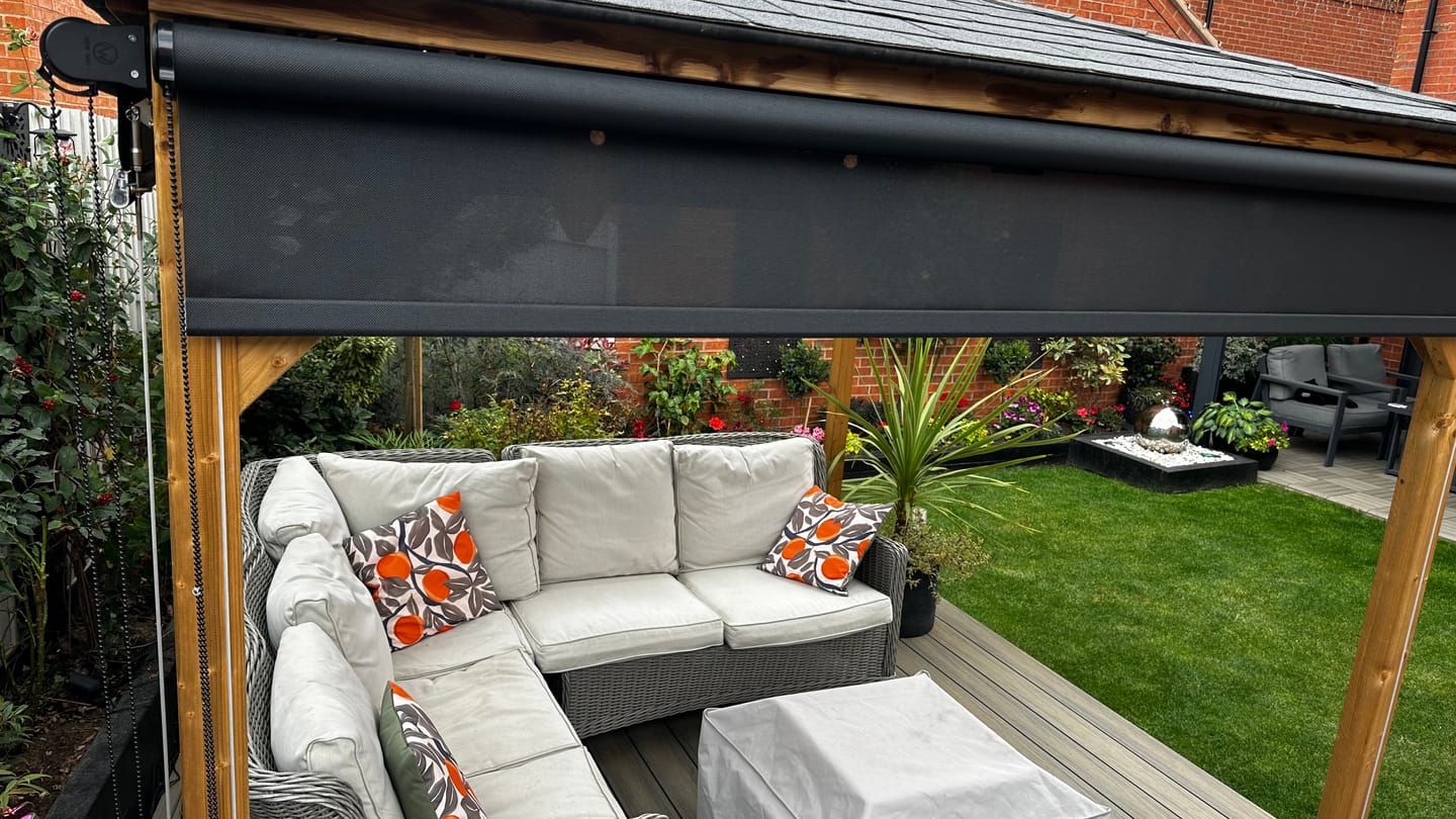 Customer photo review of Heavy Duty Waterproof & Windproof Outdoor Blinds