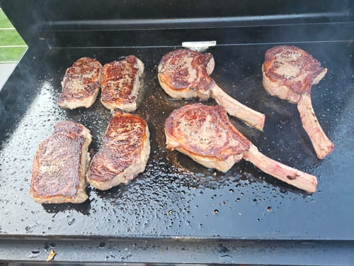 Customer photo review of Buy 3 Tomahawk Ribeyes, get a free Black Garlic Salt