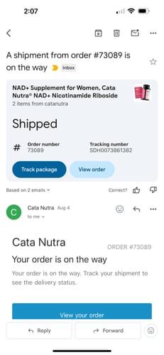 Customer photo review of NAD+ Supplement for Women