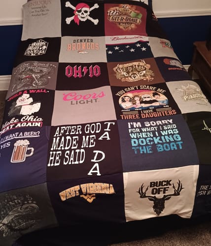 Customer photo review of Classic T-Shirt Blanket