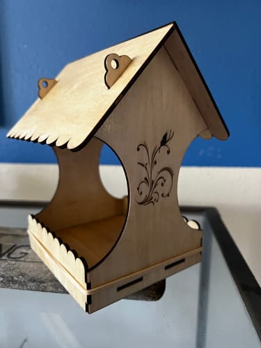 Customer photo review of Laser cut wooden birdhouse svg file