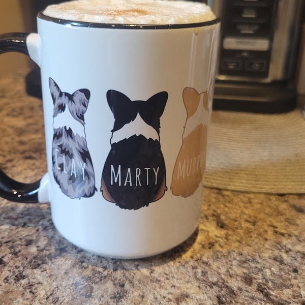 Customer photo review of Personalized Corgi Mug