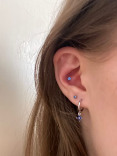 Customer photo review of Lucky Charm Sapphire/Silver