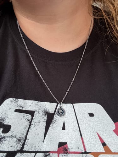 Customer photo review of Dragon Rider Necklace