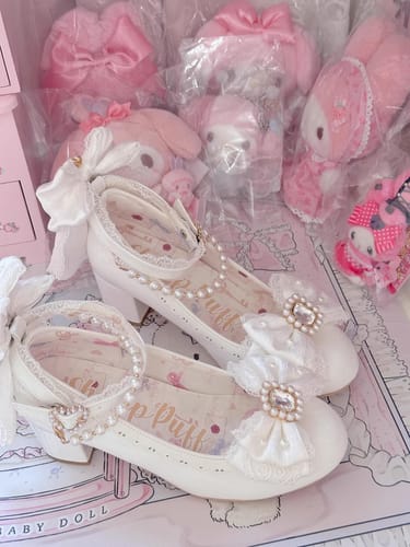 Customer photo review of Bowknot low-mid heel pearl Mary Jane