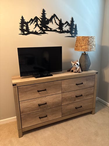 Customer photo review of Evergreen Peaks Wall Art