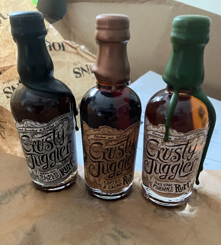 Customer photo review of Crusty Juggler Miniature Rum Selection