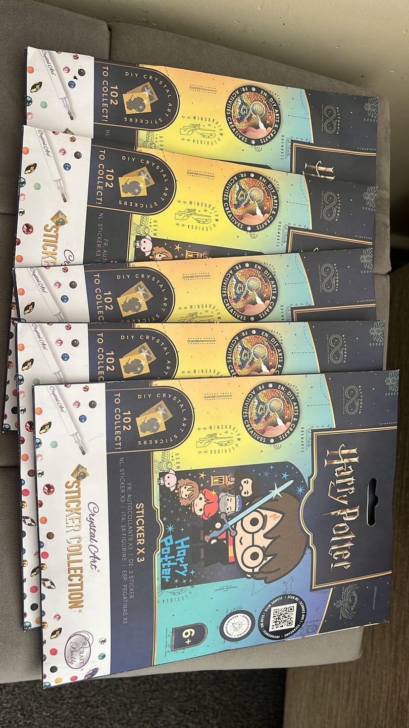 Customer photo review of Harry Potter Crystal Art Sticker Album - Starter Pack