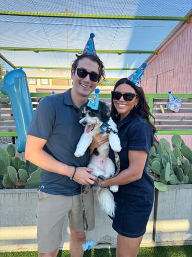 Customer photo review of Personalized Dog Party Pack