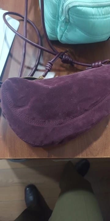 Customer photo review of Mary - Stylish Vegan Suede Shoulder Bag for Women, Trendy Crossbody Dumpling Design