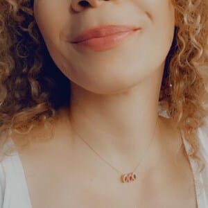 Customer photo review of Sideways Cross Necklace For Women