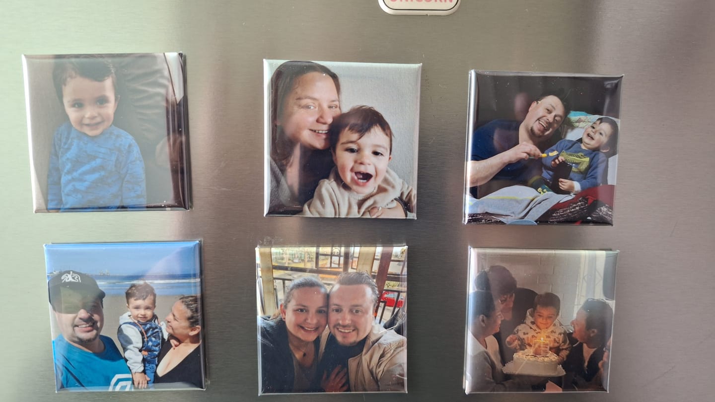 Customer photo review of Pack 6 Imanes personalizados Cuadrados