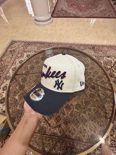 Customer photo review of 9FORTY A-Frame New York Yankees Chrome Script 2-Tone Navy Chrome White
