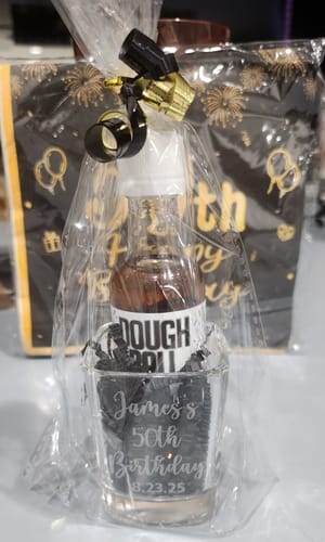 Customer photo review of Dough Ball Birthday Cake Flavored Whiskey Mini Shot Bottles (12 Of 50ML)